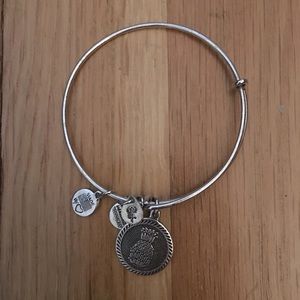 Alex and Ani silver pineapple bangle